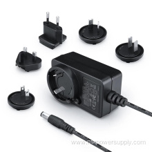 12V2A interchangeable plug Power adapter with etl fcc